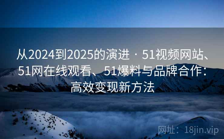 从2024到2025的演进 · 51视频网站、51网在线观看、51爆料与品牌合作:高效变现新方法