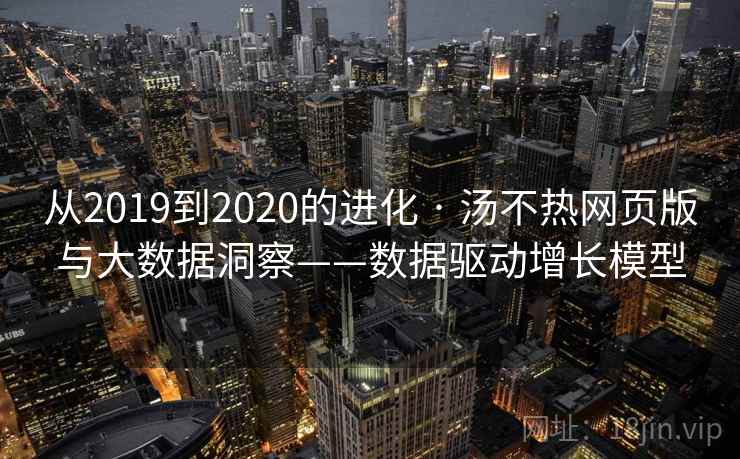 从2019到2020的进化 · 汤不热网页版与大数据洞察——数据驱动增长模型