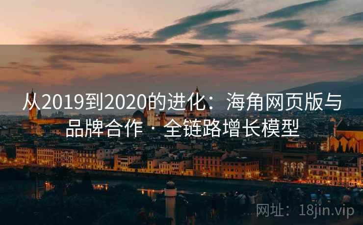 从2019到2020的进化:海角网页版与品牌合作 · 全链路增长模型