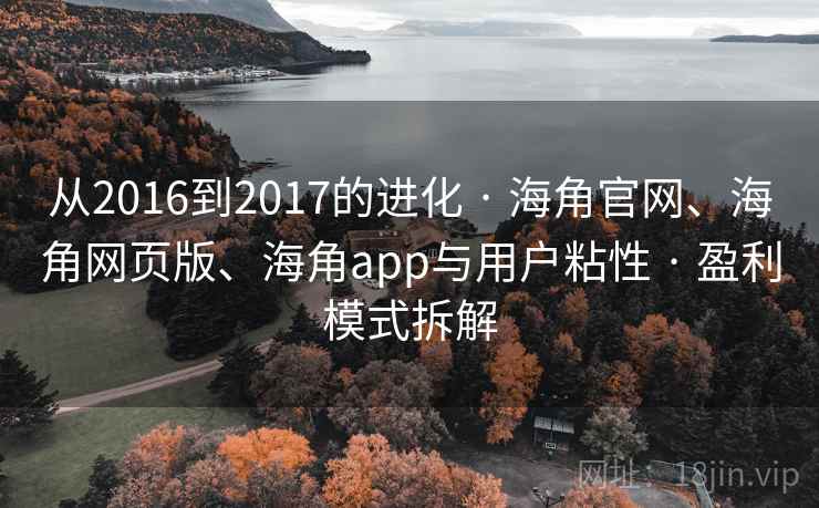 从2016到2017的进化 · 海角官网、海角网页版、海角app与用户粘性 · 盈利模式拆解