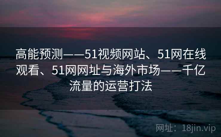 高能预测——51视频网站、51网在线观看、51网网址与海外市场——千亿流量的运营打法