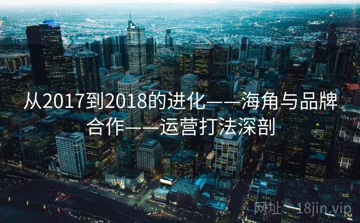 从2017到2018的进化——海角与品牌合作——运营打法深剖