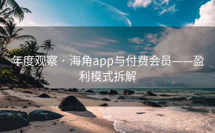 年度观察 · 海角app与付费会员——盈利模式拆解