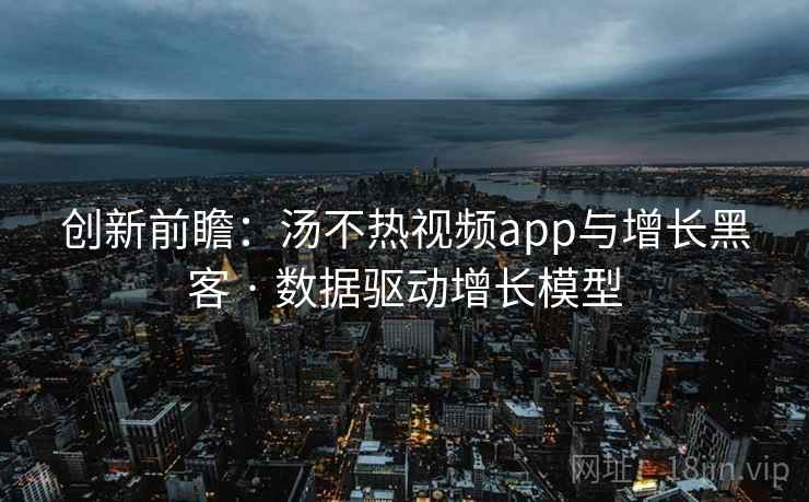 创新前瞻:汤不热视频app与增长黑客 · 数据驱动增长模型