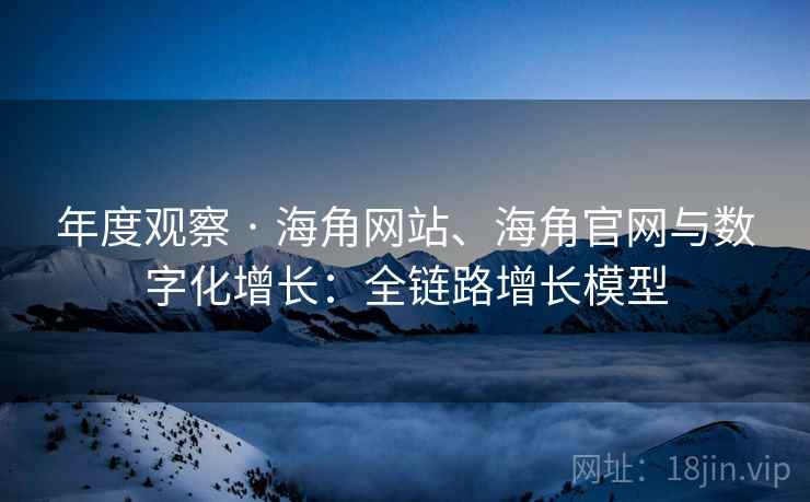 年度观察 · 海角网站、海角官网与数字化增长:全链路增长模型